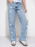 Tokyo Talkies Women Blue Dad Fit Stretchable Jeans - Blue - Image 1