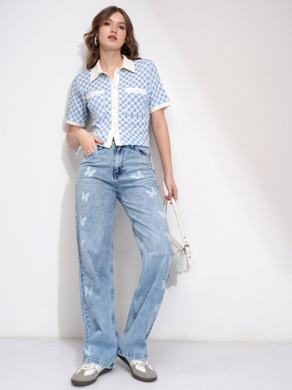 Tokyo Talkies Women Blue Dad Fit Stretchable Jeans - Blue - Image 2