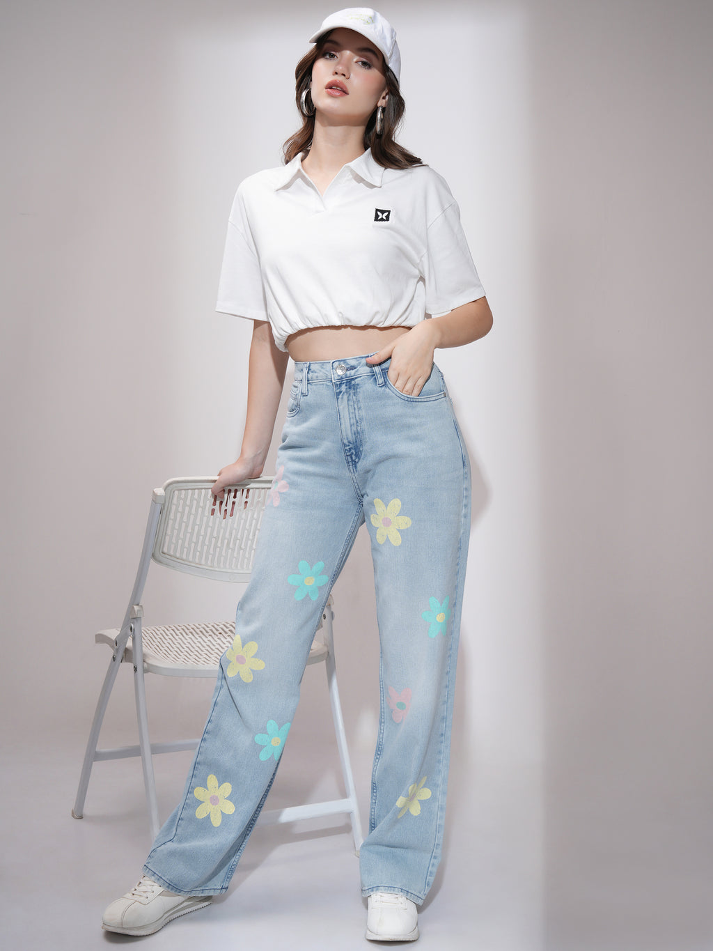 Tokyo Talkies Women Blue Straight Fit Stretchable Jeans - Blue - Image 2
