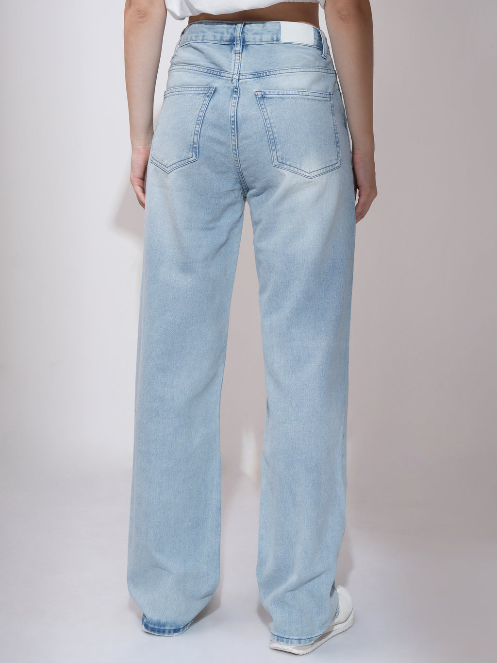 Tokyo Talkies Women Blue Straight Fit Stretchable Jeans - Blue - Image 3