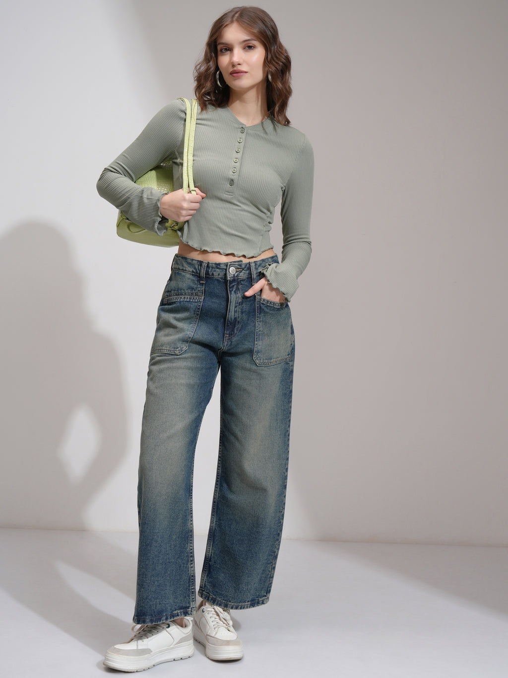 Tokyo Talkies Women Blue Straight Fit Stretchable Jeans - Blue - Image 2