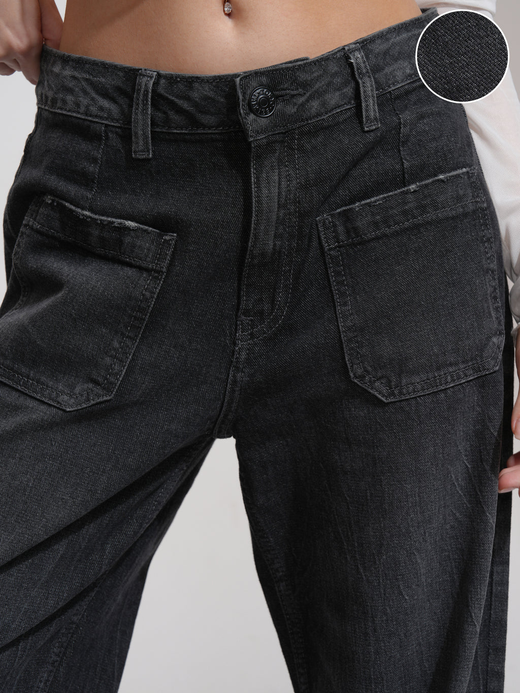 Tokyo Talkies Women Grey Bootcut Stretchable Jeans - Grey - Image 5