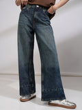Tokyo Talkies Women Blue Wide Leg Stretchable Jeans - Blue - Image 1