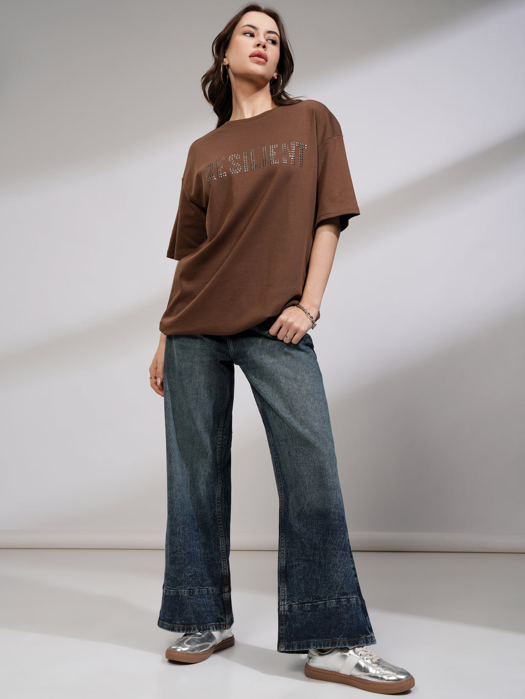 Tokyo Talkies Women Blue Wide Leg Stretchable Jeans - Blue - Image 2