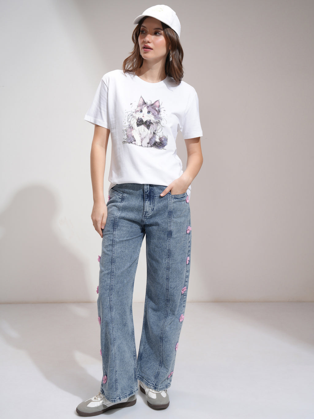 Tokyo Talkies Women Blue Dad Fit Jeans - Blue - Image 2