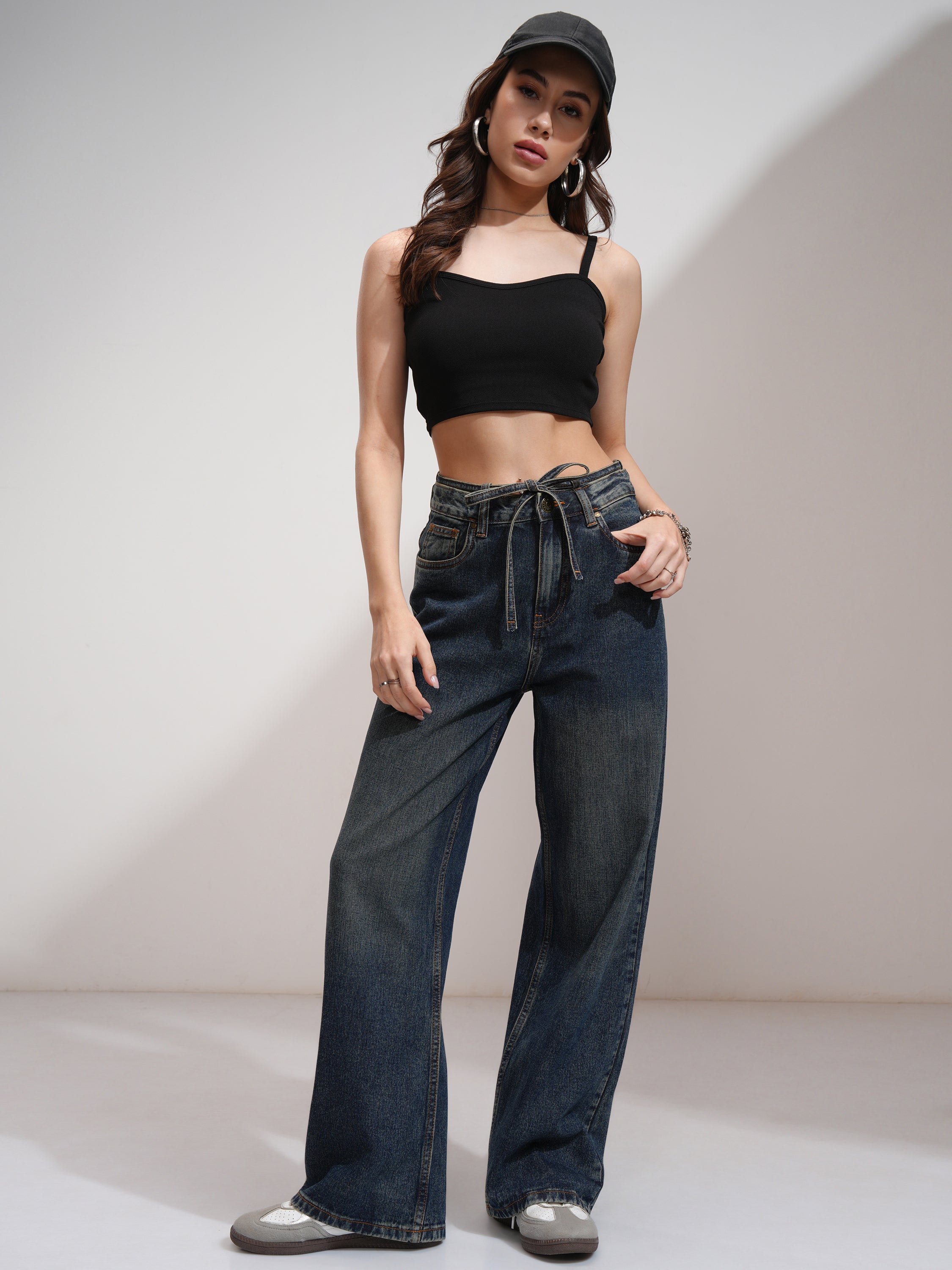 Tokyo Talkies Women Blue Flared Stretchable Jeans - Blue - Image 2