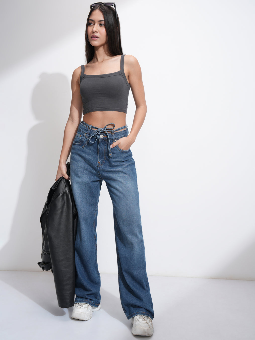 Tokyo Talkies Women Blue Flared Stretchable Jeans - Blue - Image 2