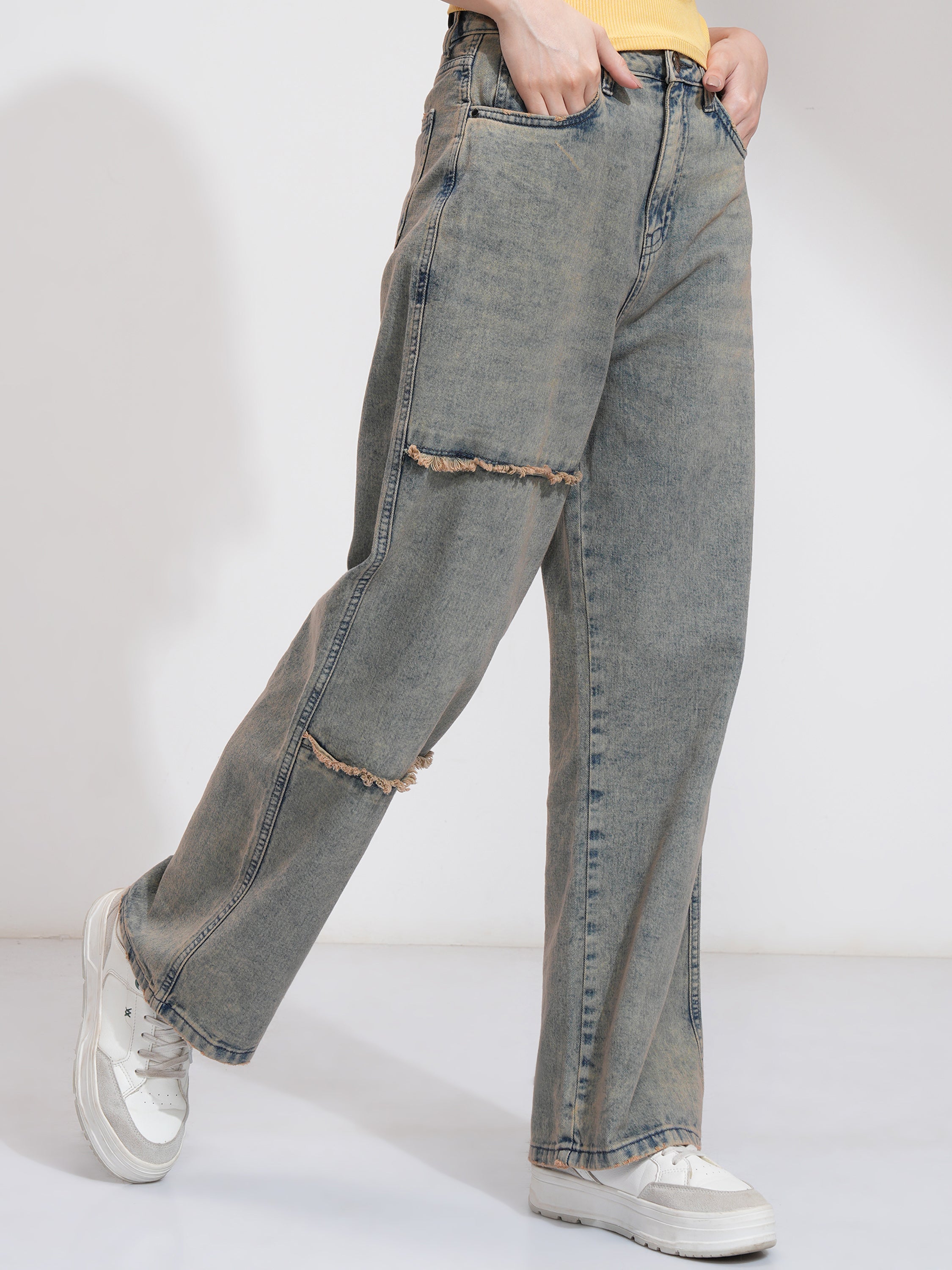 Tokyo Talkies Women Blue Flared Stretchable Jeans - Blue - Image 1