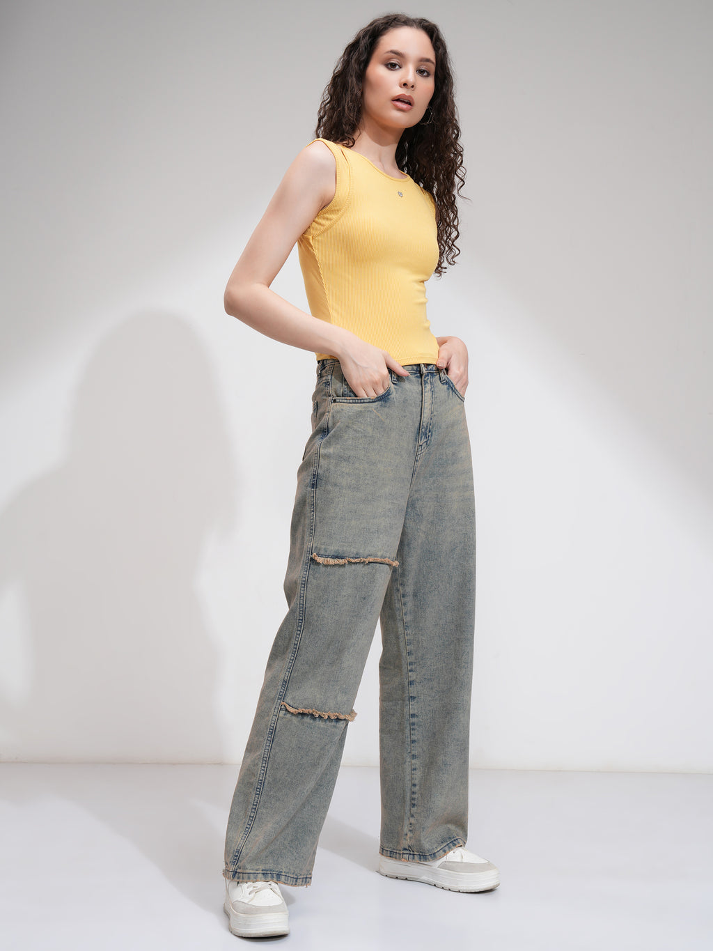 Tokyo Talkies Women Blue Flared Stretchable Jeans - Blue - Image 2