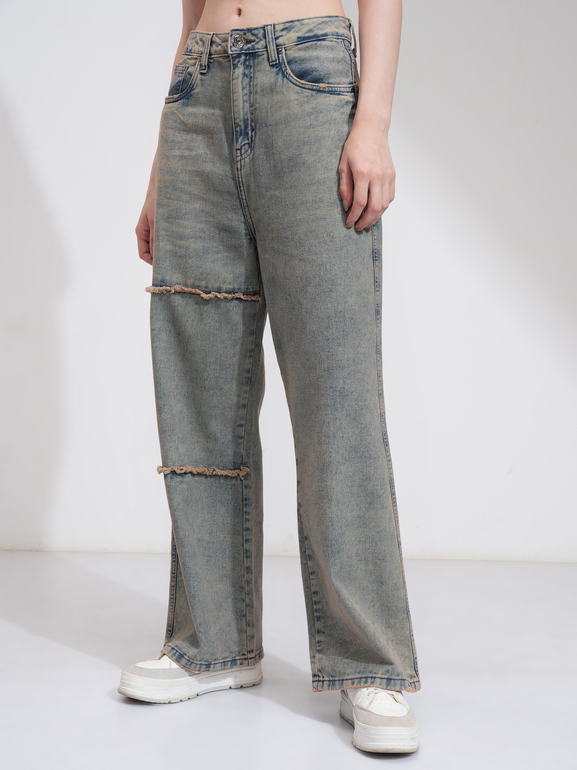 Tokyo Talkies Women Blue Flared Stretchable Jeans - Blue - Image 4