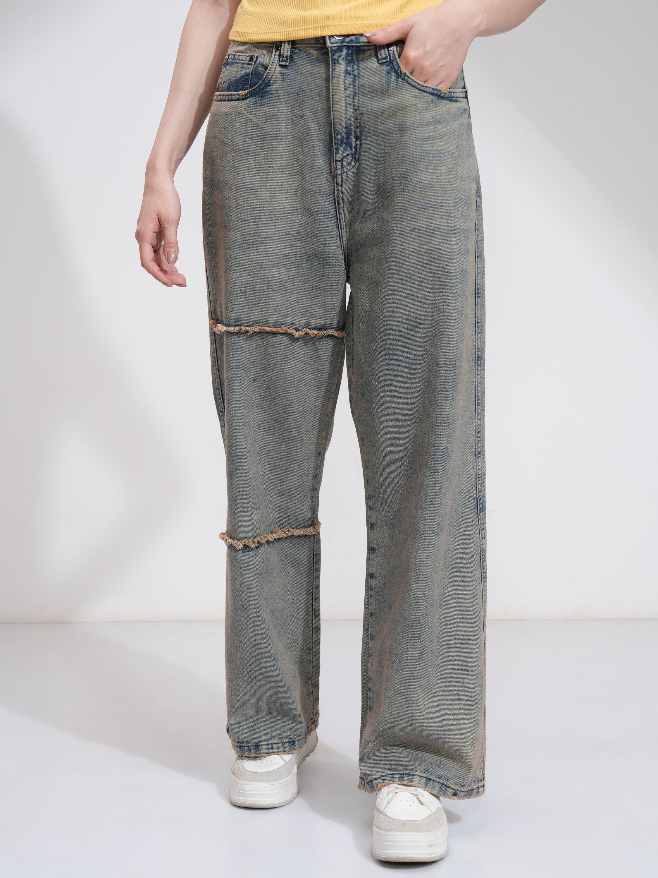 Tokyo Talkies Women Blue Flared Stretchable Jeans - Blue - Image 6