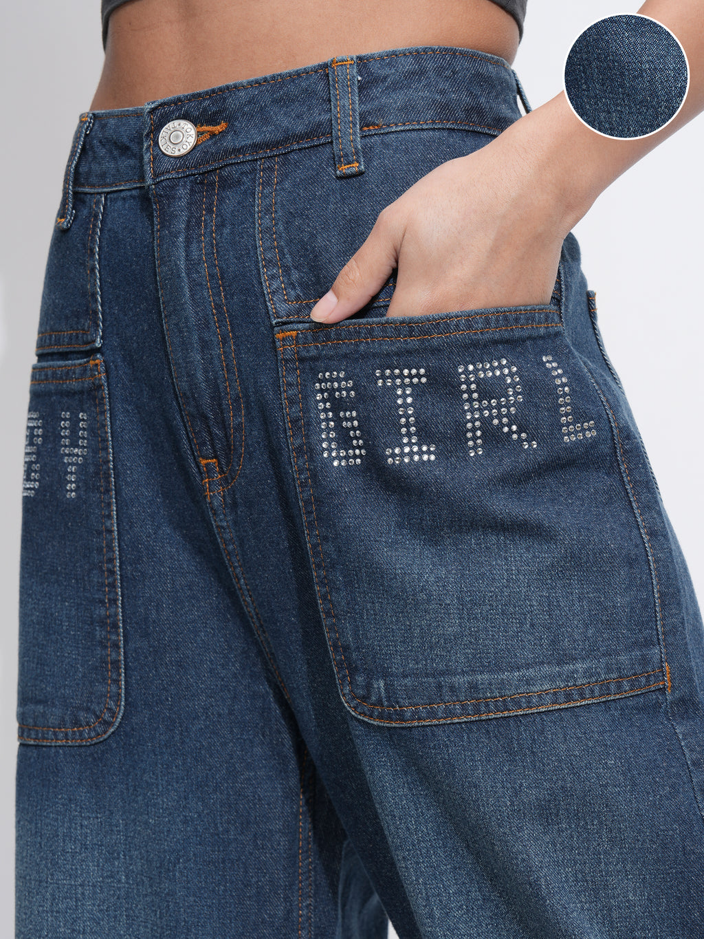 Tokyo Talkies Women Blue Wide Leg Stretchable Jeans - Blue - Image 5