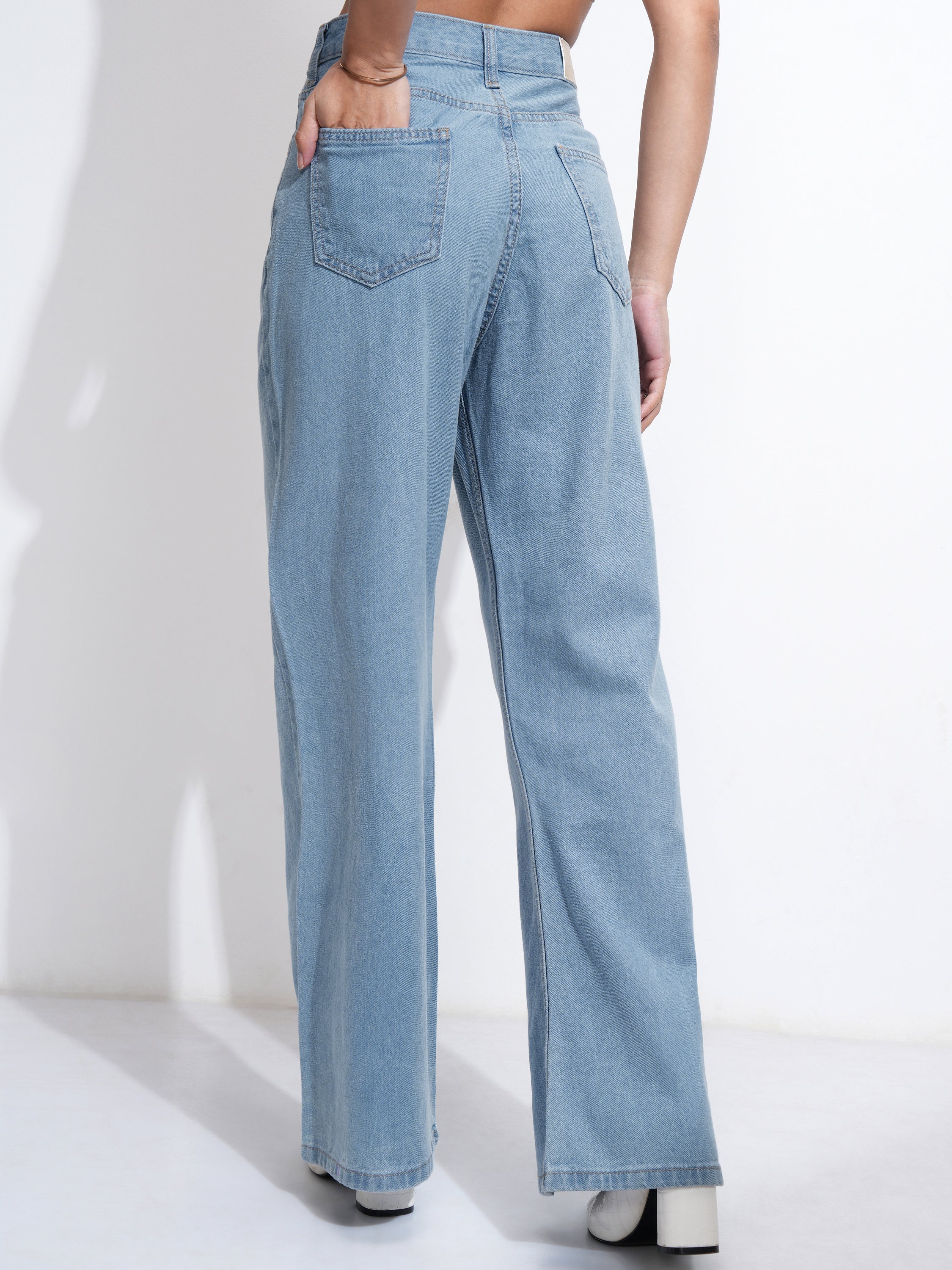 Tokyo Talkies Women Blue Regular Fit Clean Look Stretchable Jeans - Blue - Image 3