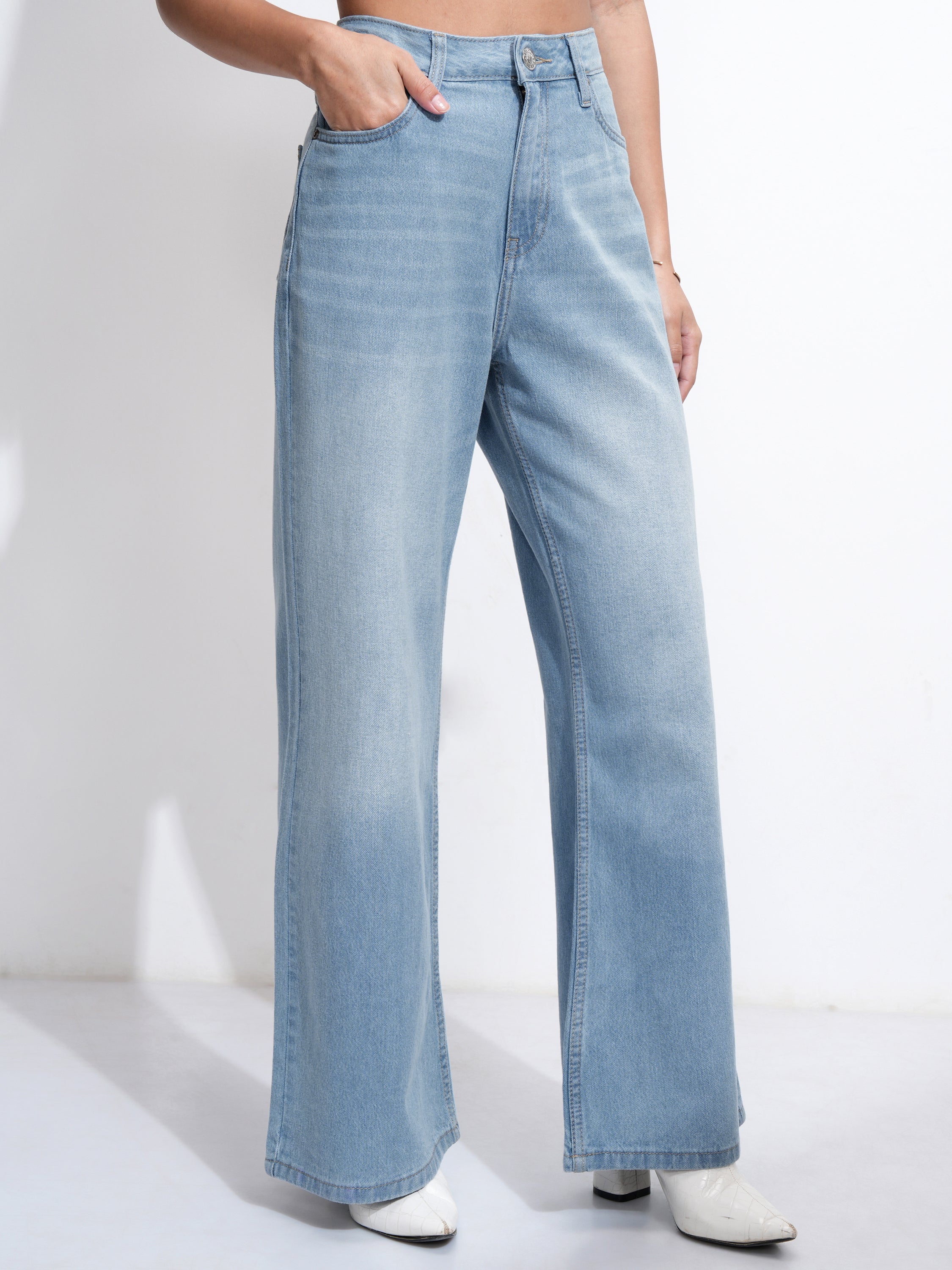 Tokyo Talkies Women Blue Regular Fit Clean Look Stretchable Jeans - Blue - Image 6