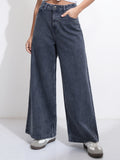 Tokyo Talkies Women Navy Blue Flared Stretchable Jeans - Navy Blue - Image 1