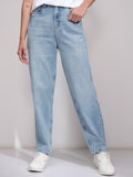 Tokyo Talkies Women Blue Mom Fit Stretchable Jeans - Blue - Image 1