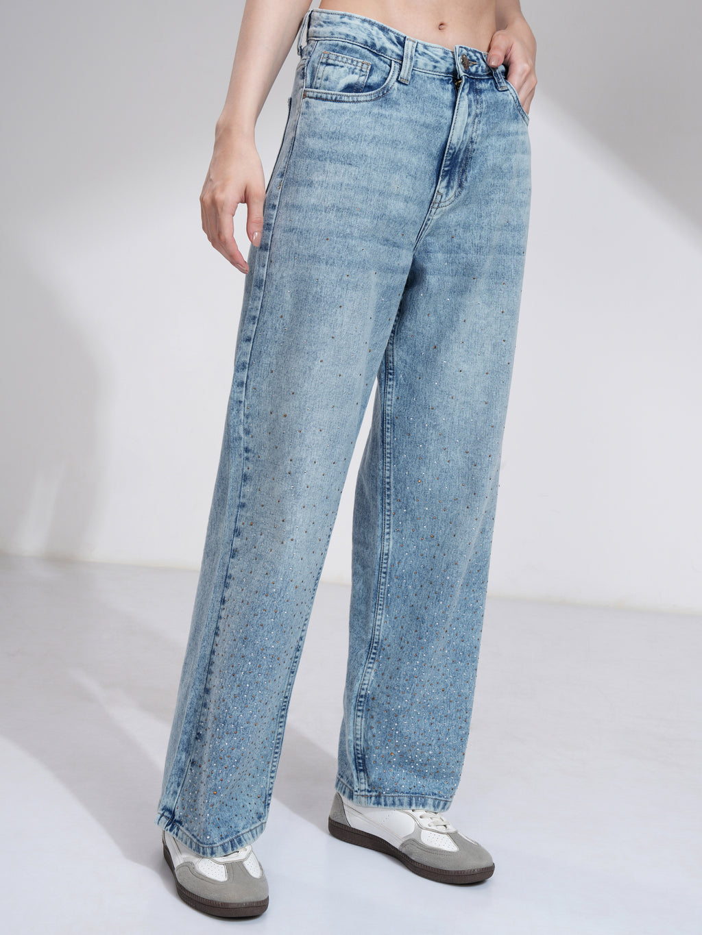 Tokyo Talkies Women Blue Straight Fit Jeans - Blue - Image 6