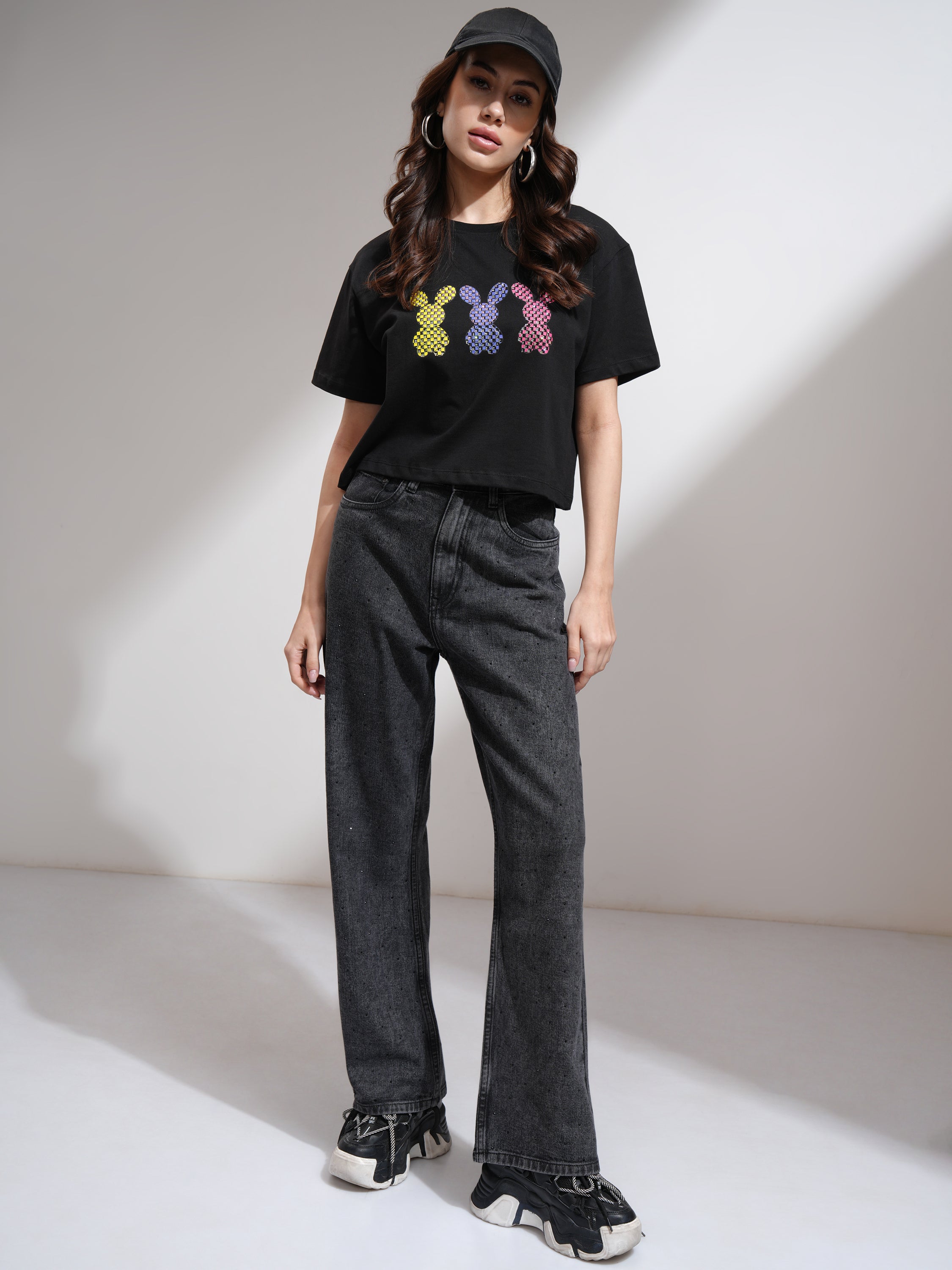 Tokyo Talkies Women Grey Dad Fit Stretchable Jeans - Grey - Image 2