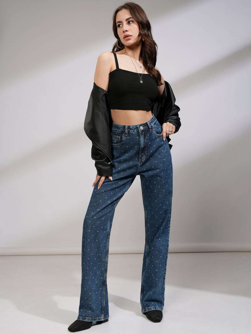 Tokyo Talkies Women Blue Dad Fit Stretchable Jeans - Blue - Image 2