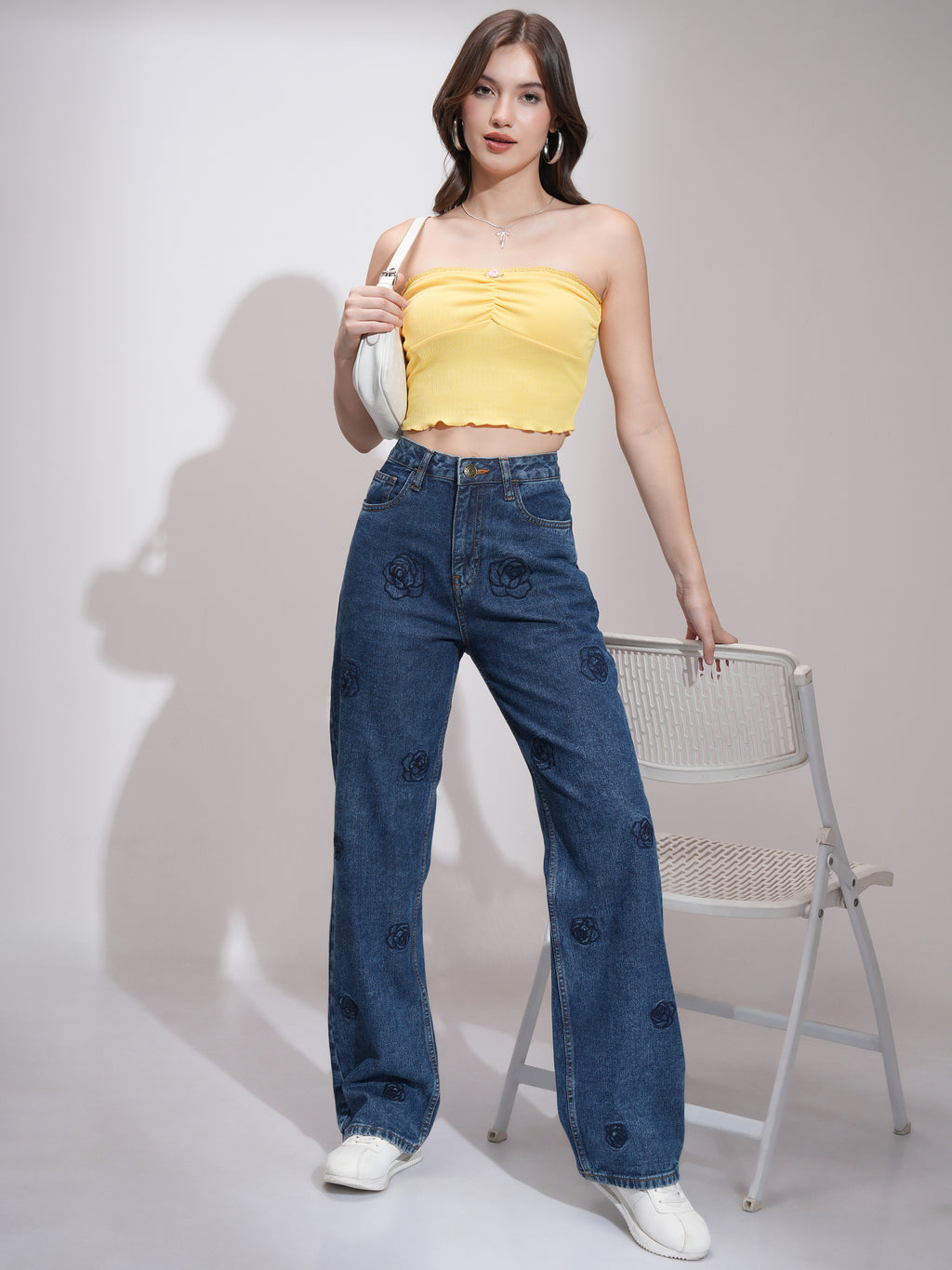 Tokyo Talkies Women Blue Bootcut Stretchable Jeans - Blue - Image 2