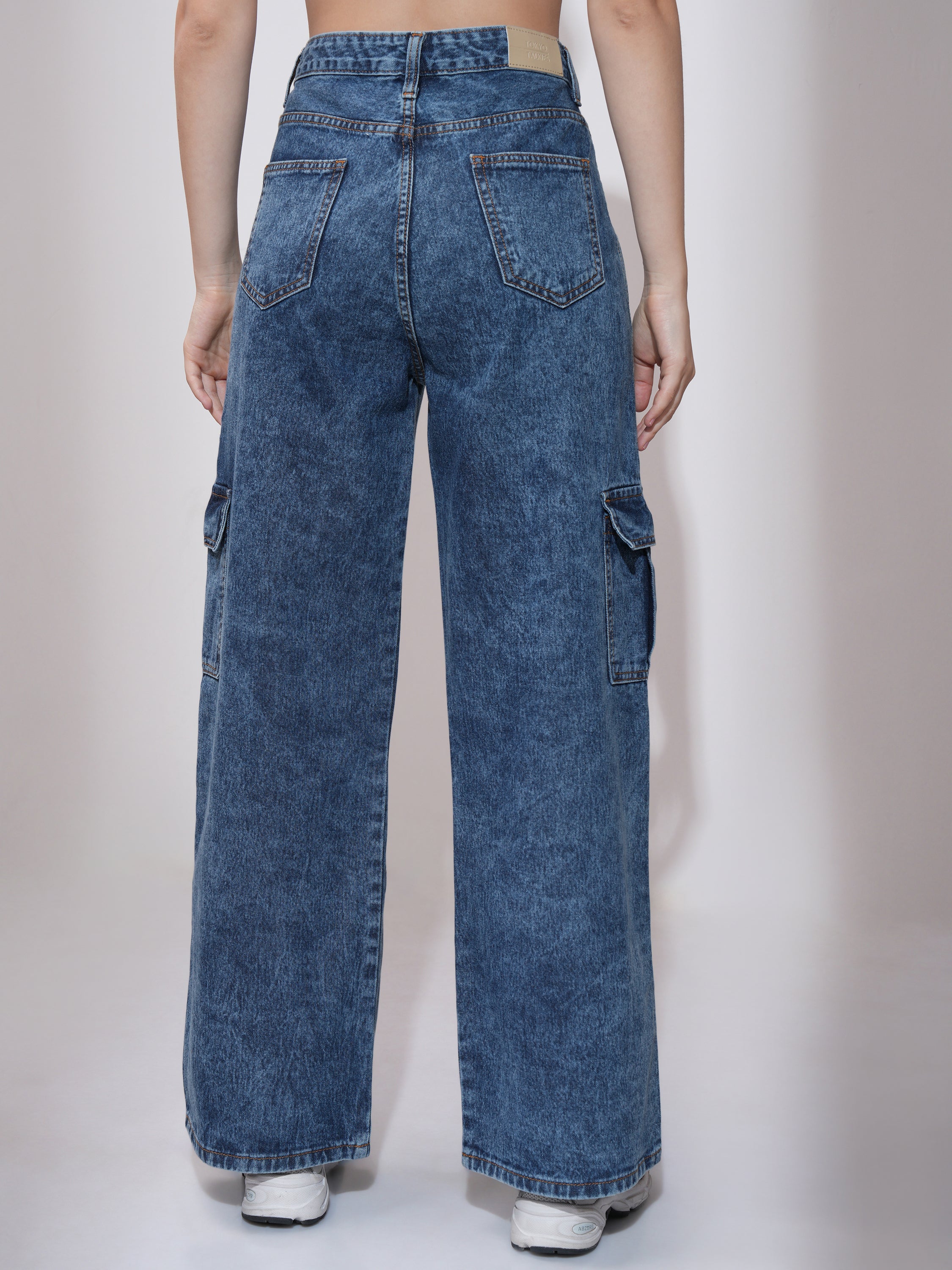Tokyo Talkies Women Blue Flared Stretchable Jeans - Blue - Image 3