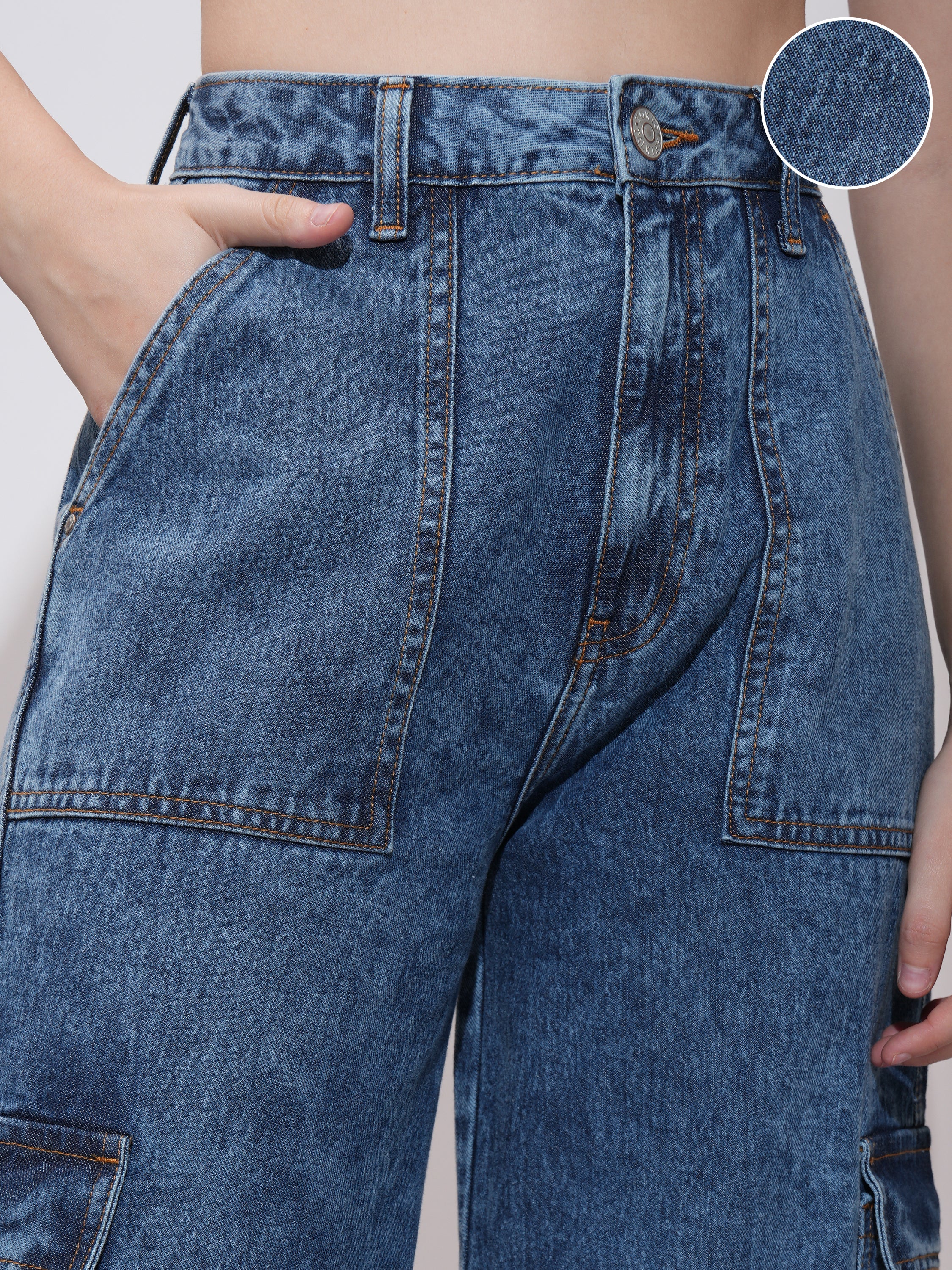 Tokyo Talkies Women Blue Flared Stretchable Jeans - Blue - Image 5
