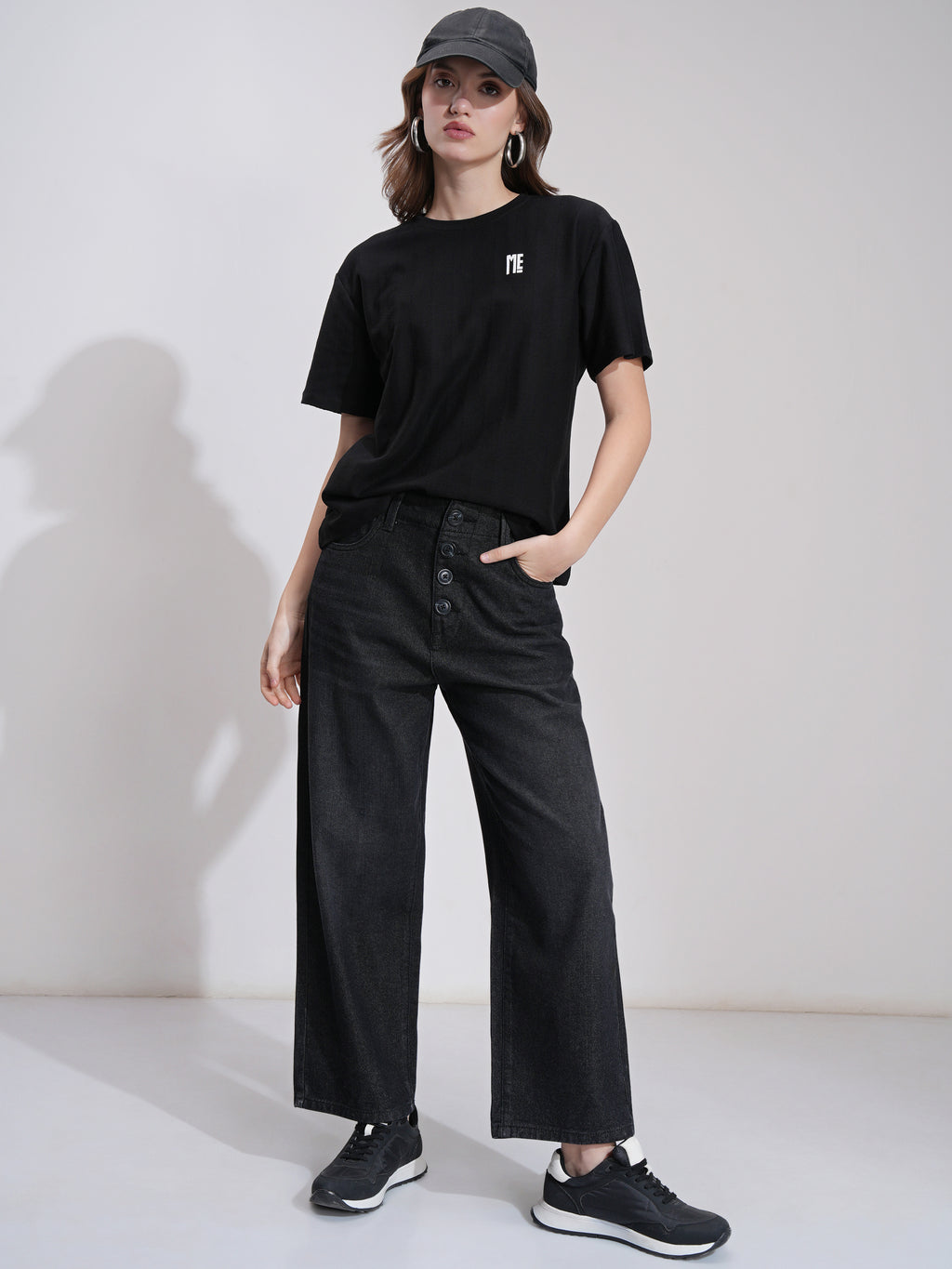 Tokyo Talkies Women Black Flared Stretchable Jeans - Black - Image 2