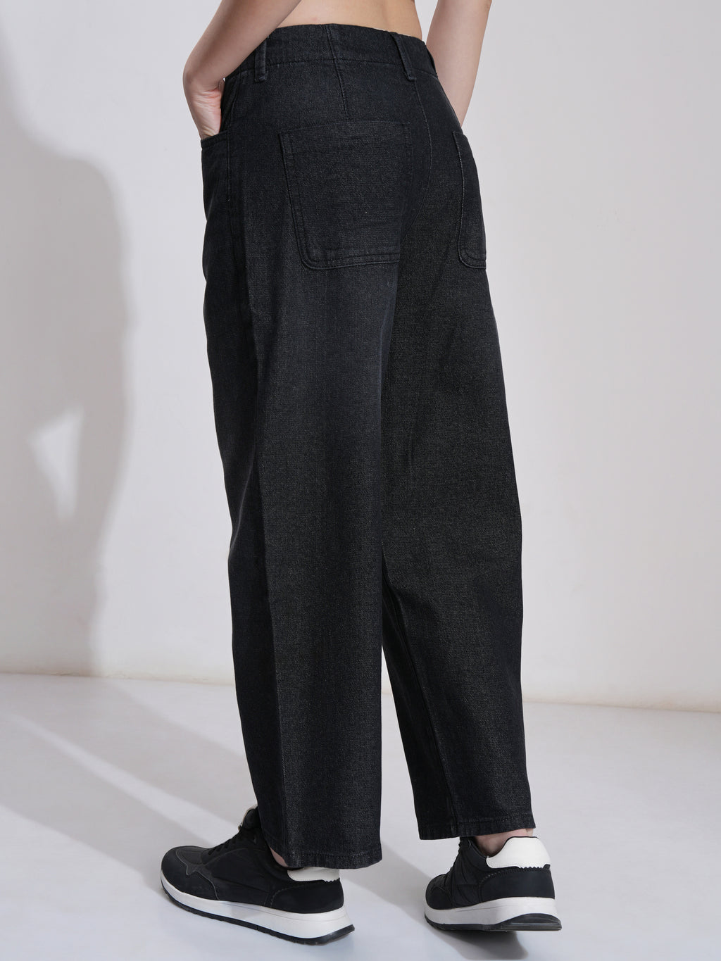 Tokyo Talkies Women Black Flared Stretchable Jeans - Black - Image 3