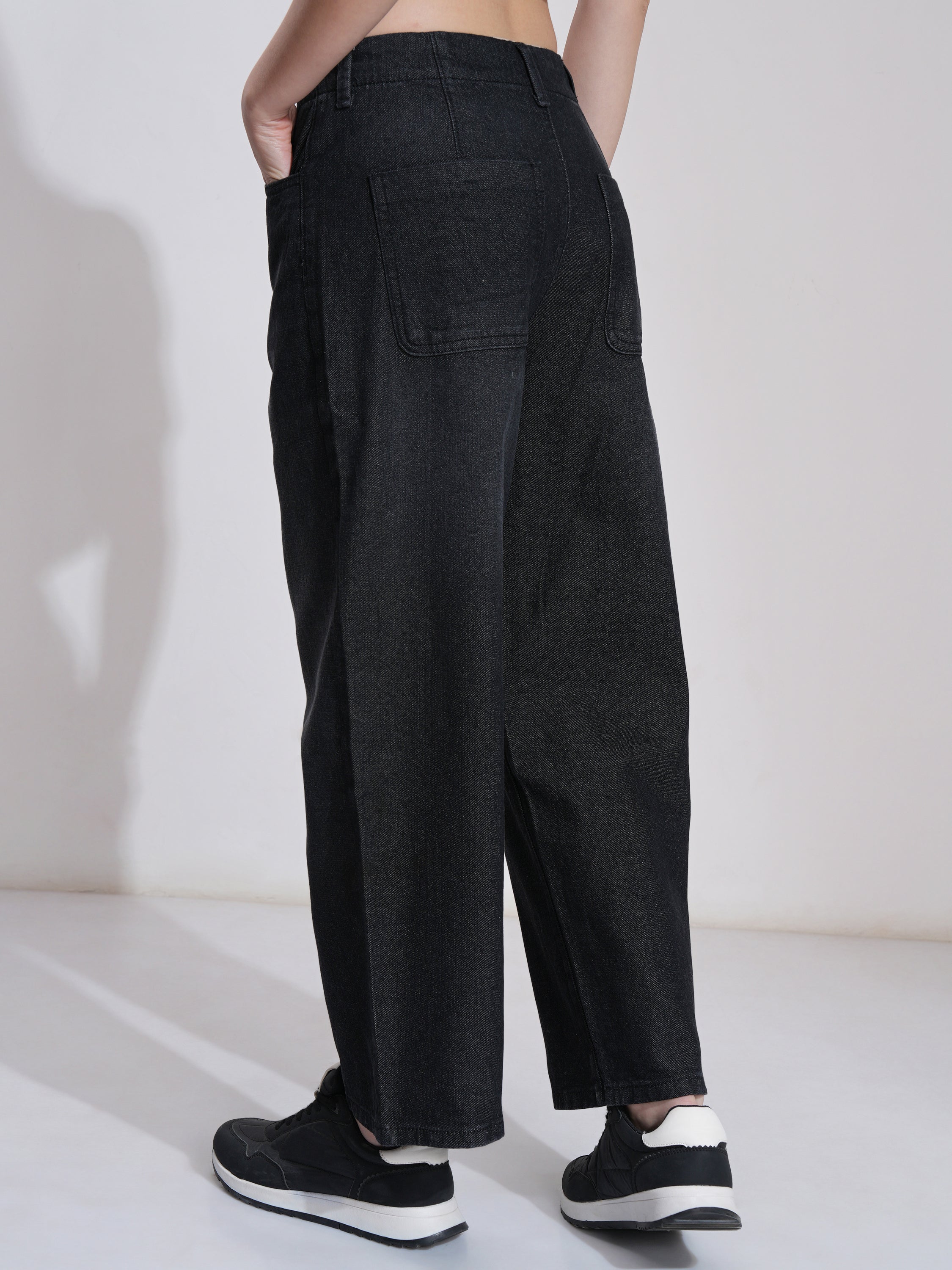 Tokyo Talkies Women Black Flared Stretchable Jeans - Black - Image 3
