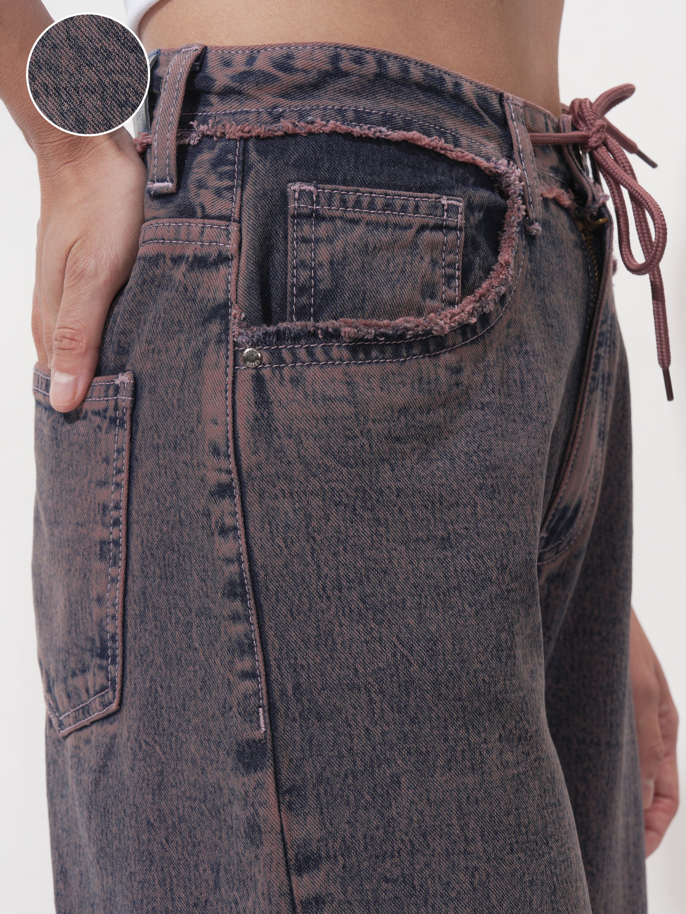 Tokyo Talkies Women Mauve Dad Fit Stretchable Jeans - Mauve - Image 5