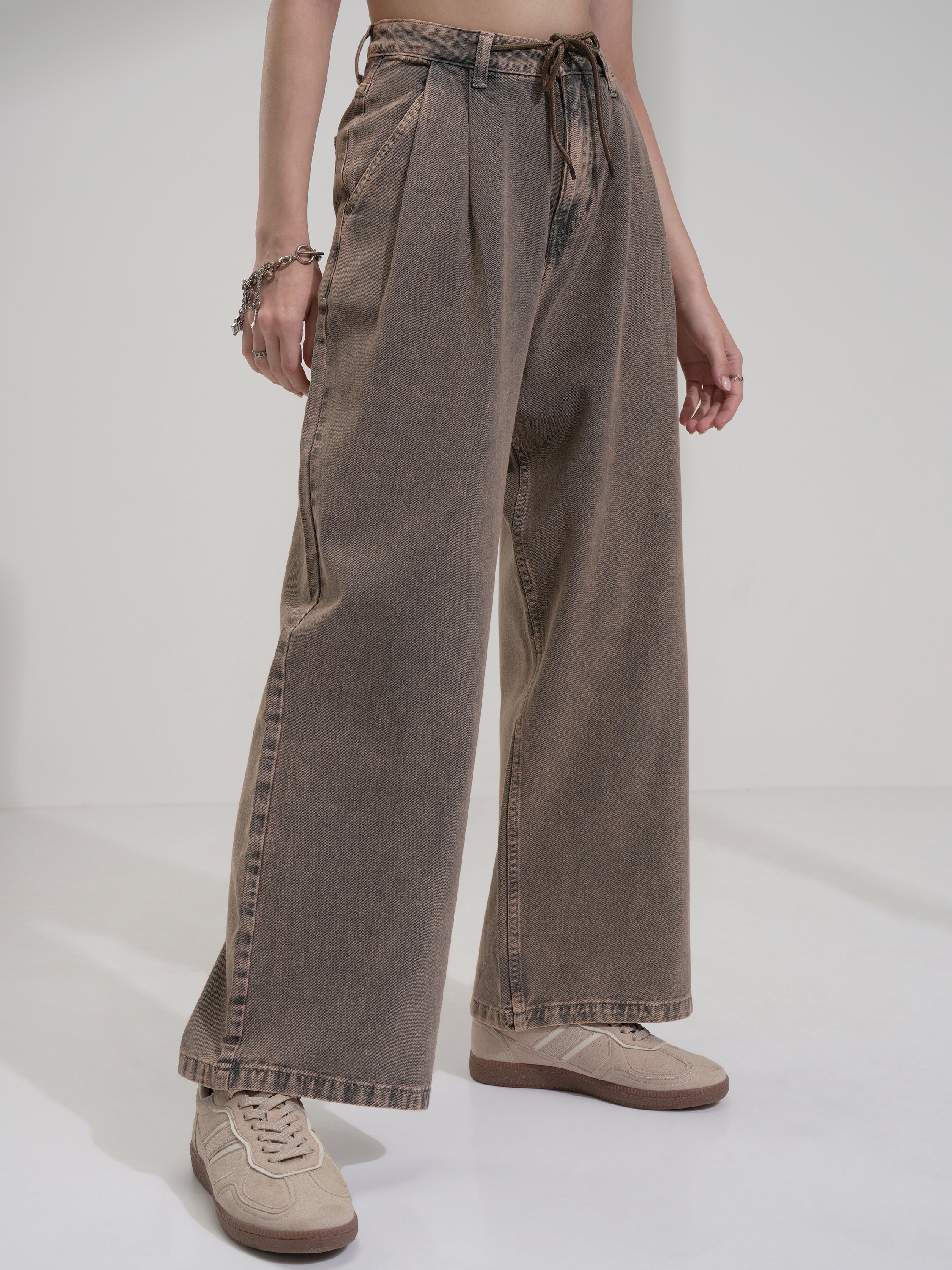 Tokyo Talkies Women Grey Baggy Stretchable Jeans - Grey - Image 6