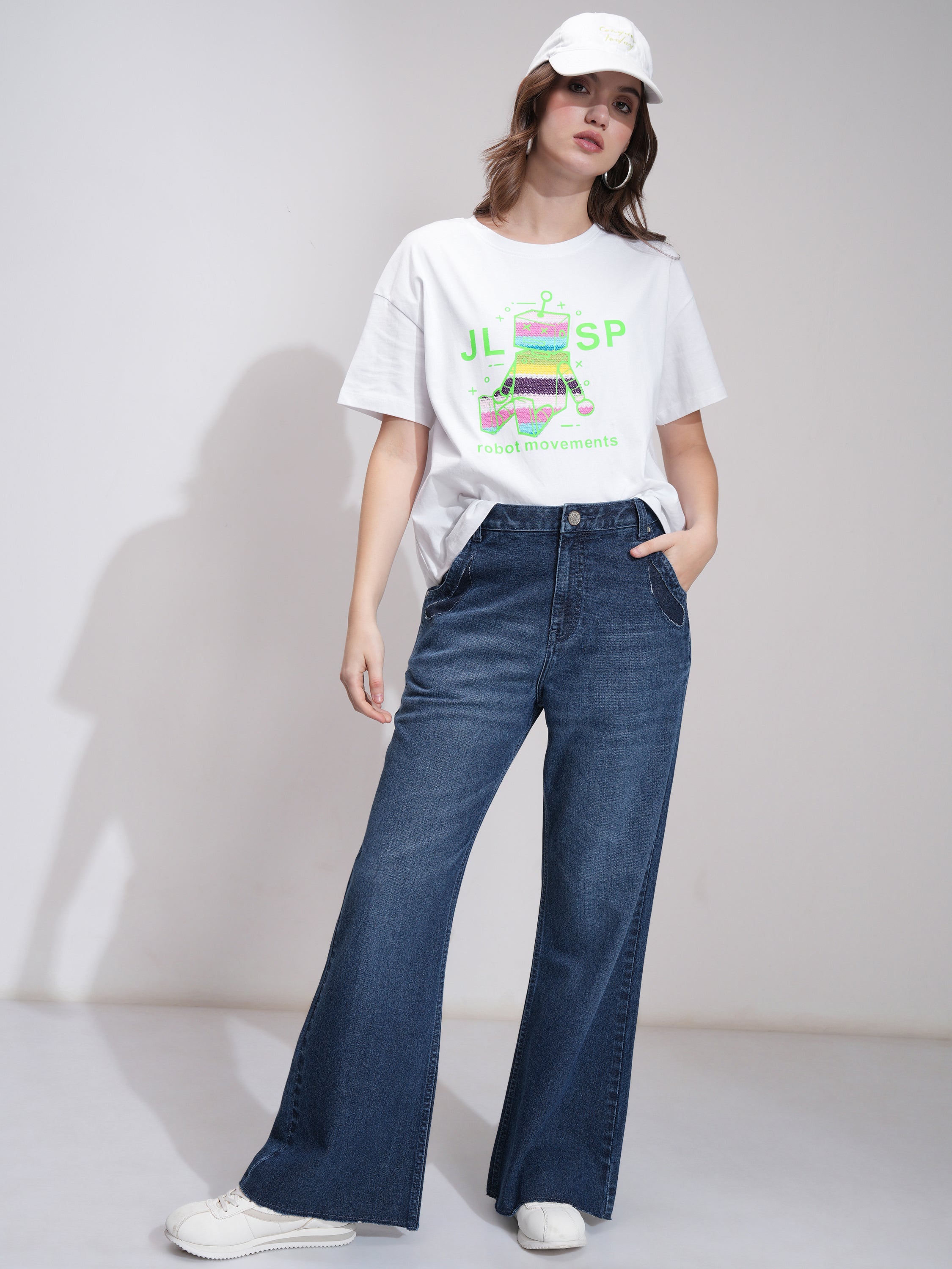 Tokyo Talkies Women Blue Bootcut Stretchable Jeans - Blue - Image 2