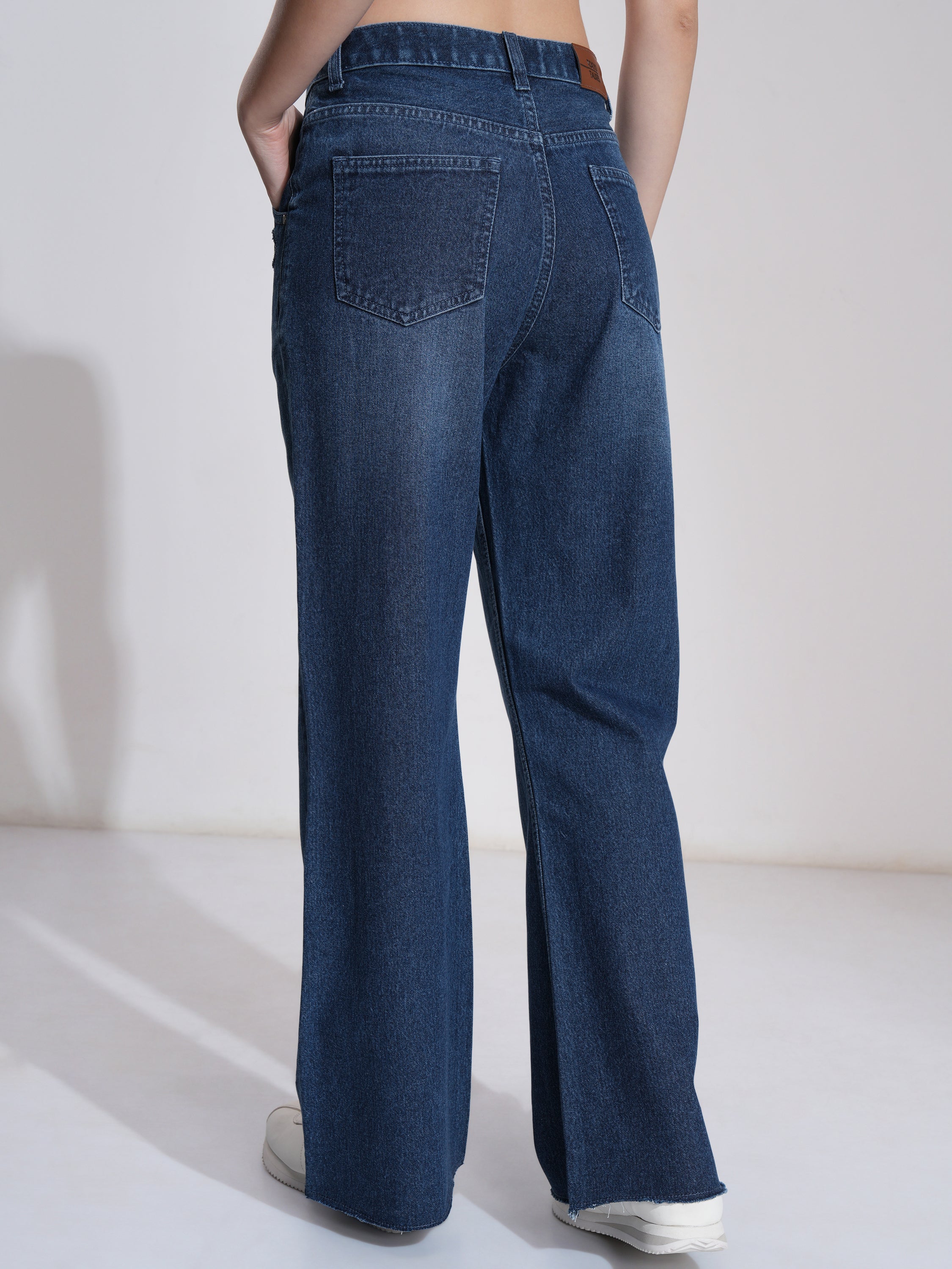 Tokyo Talkies Women Blue Bootcut Stretchable Jeans - Blue - Image 3