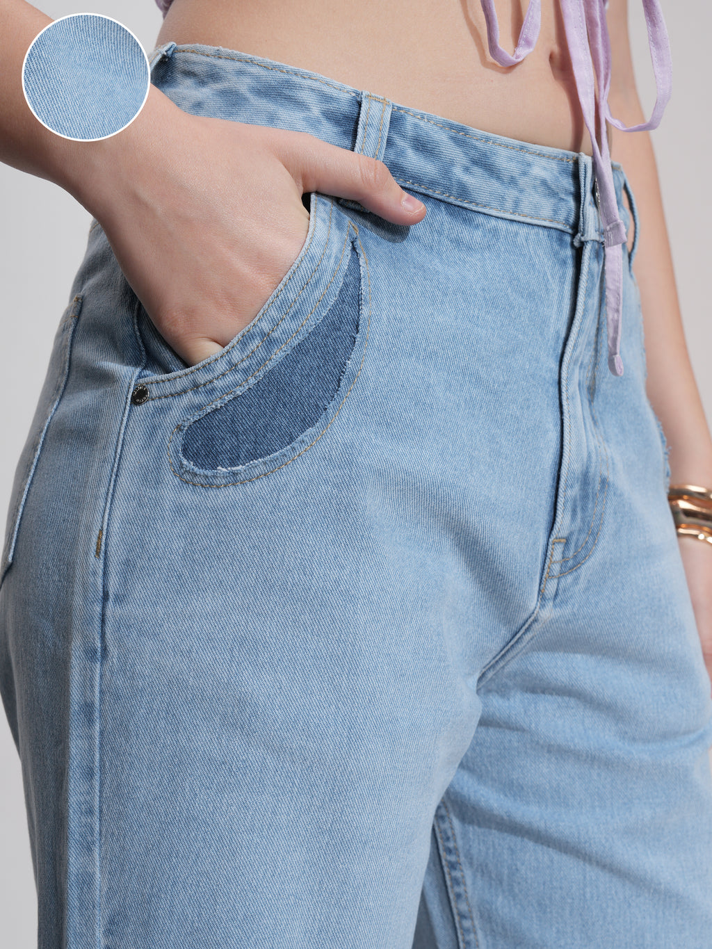Tokyo Talkies Women Blue Bootcut Stretchable Jeans - Blue - Image 5