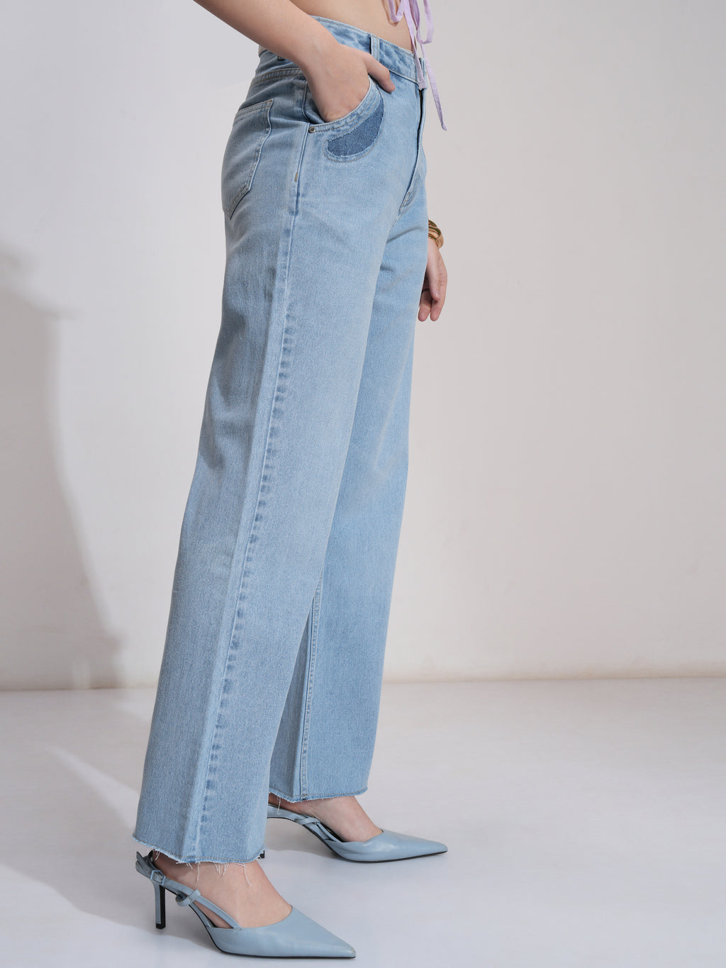 Tokyo Talkies Women Blue Bootcut Stretchable Jeans - Blue - Image 6