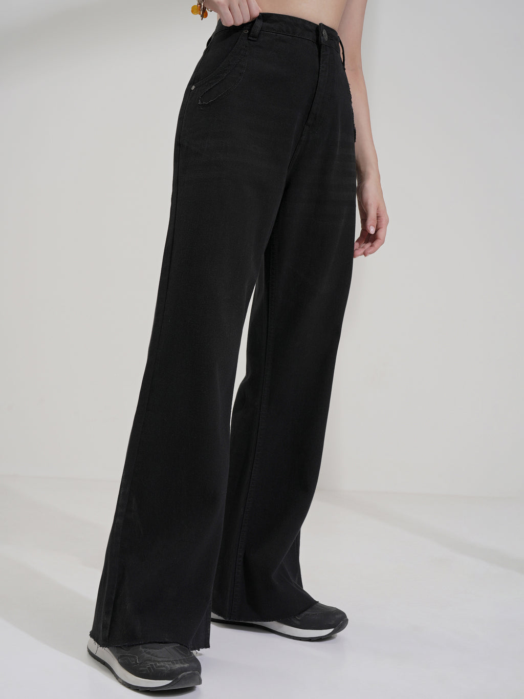 Tokyo Talkies Women Black Bootcut Stretchable Jeans - Black - Image 6