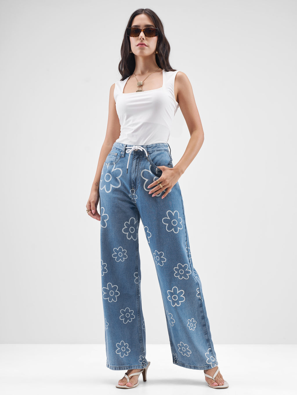 Tokyo Talkies Women Blue Dad Fit Jeans - Blue - Image 2