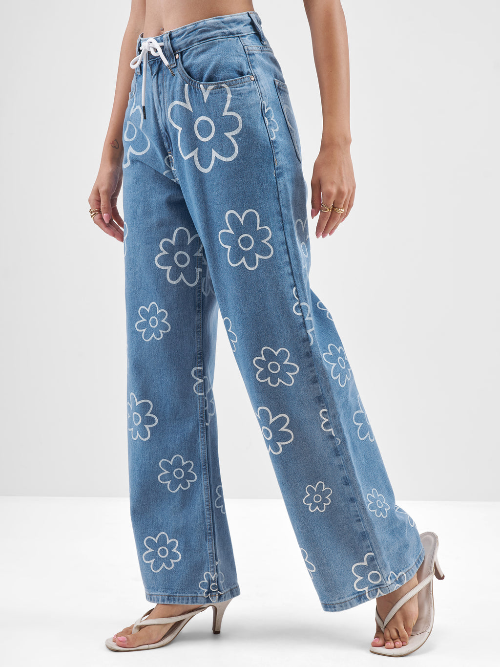 Tokyo Talkies Women Blue Dad Fit Jeans - Blue - Image 4