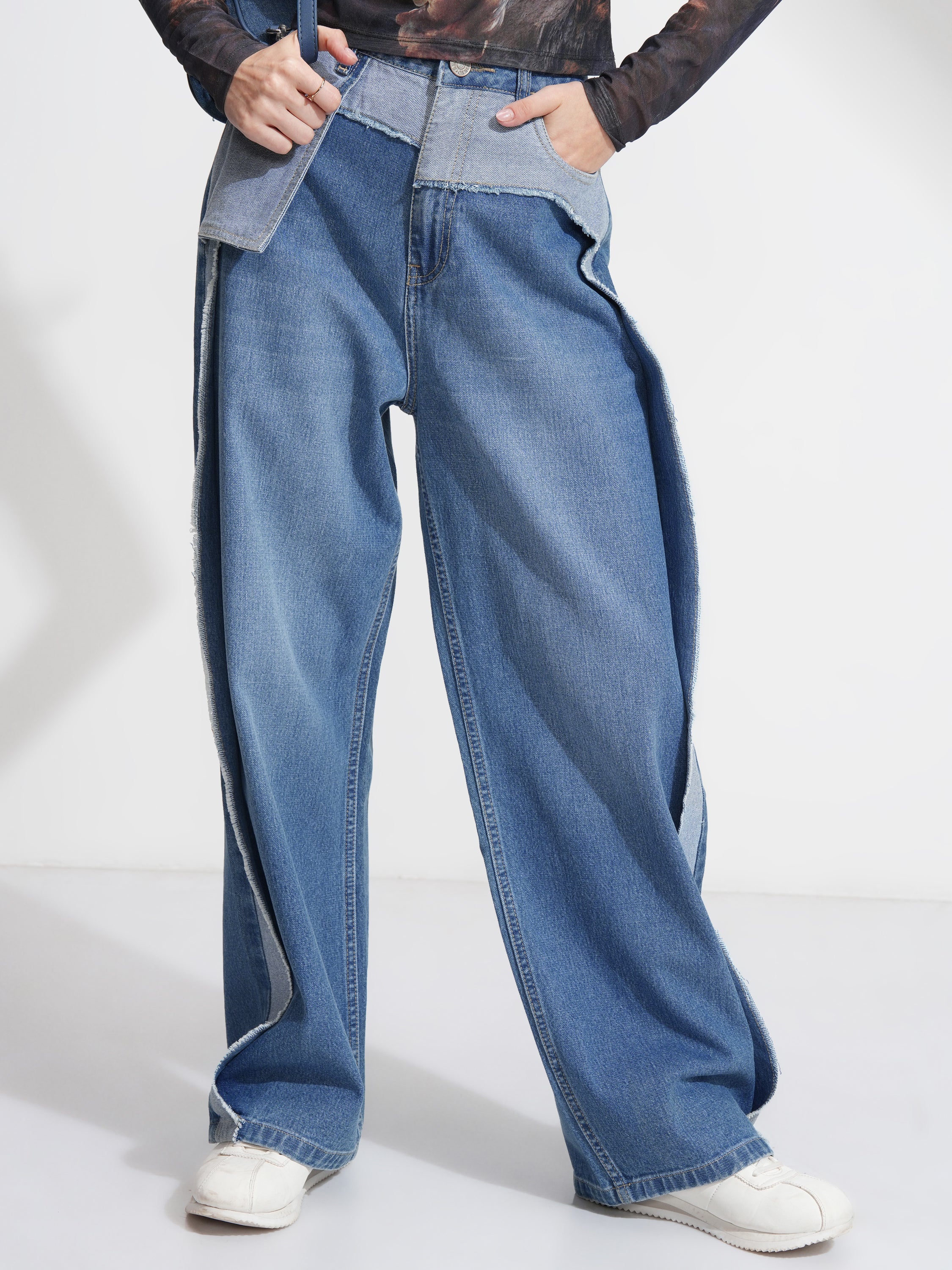Tokyo Talkies Women Blue Regular Fit Stretchable Jeans - Blue - Image 1