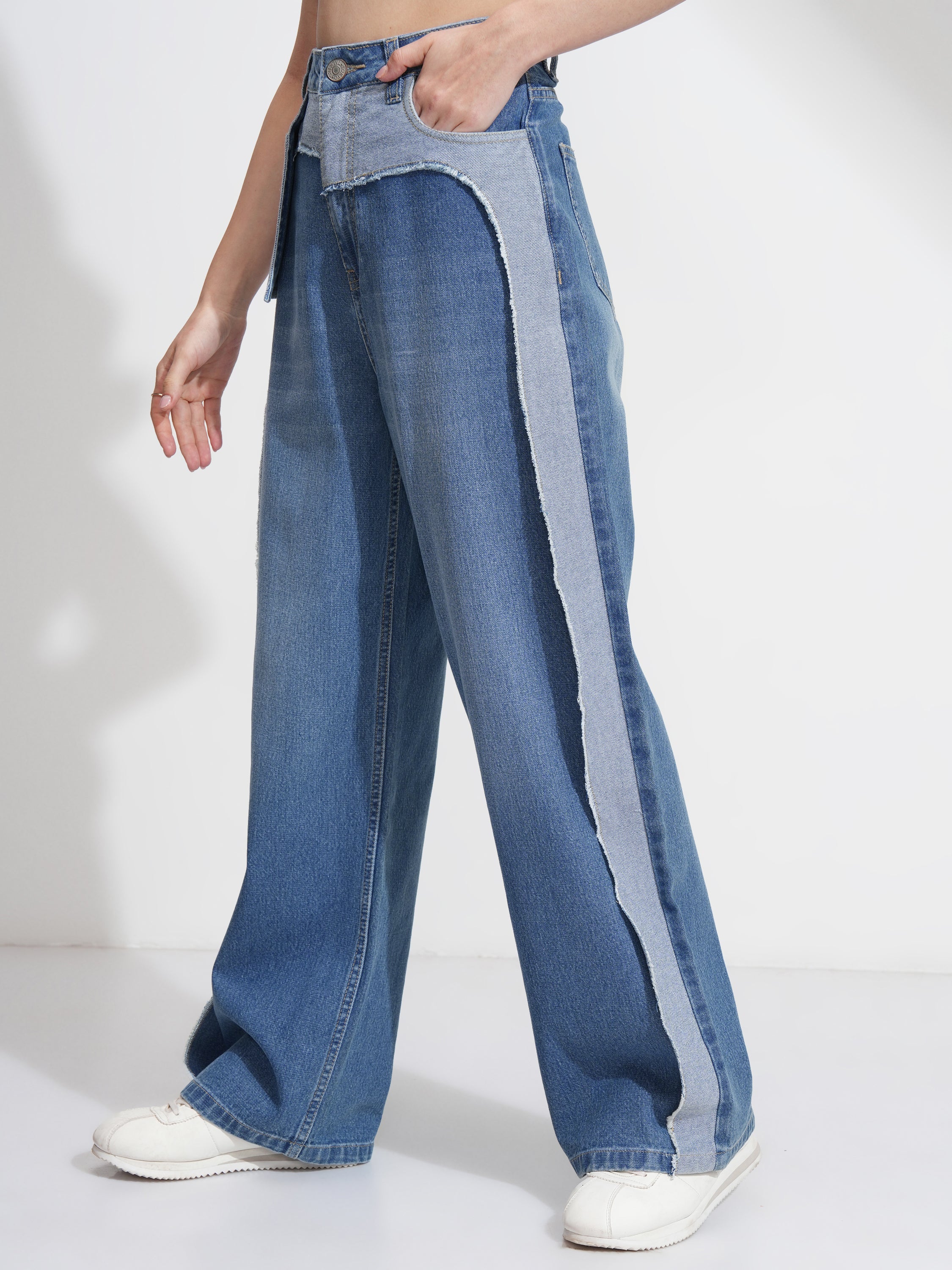 Tokyo Talkies Women Blue Regular Fit Stretchable Jeans - Blue - Image 4
