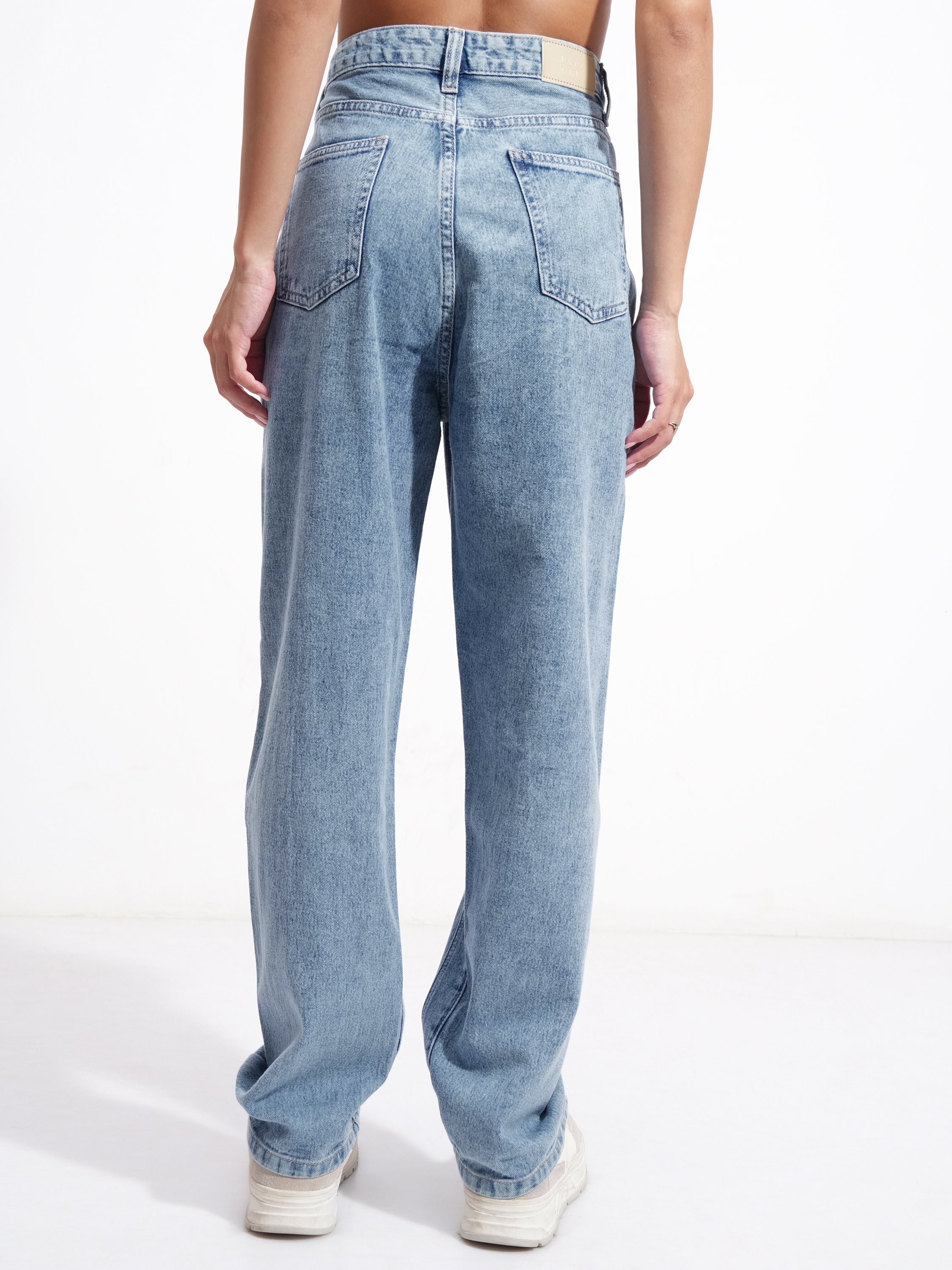 Tokyo Talkies Women Blue Relaxed Fit Stretchable Jeans - Blue - Image 3