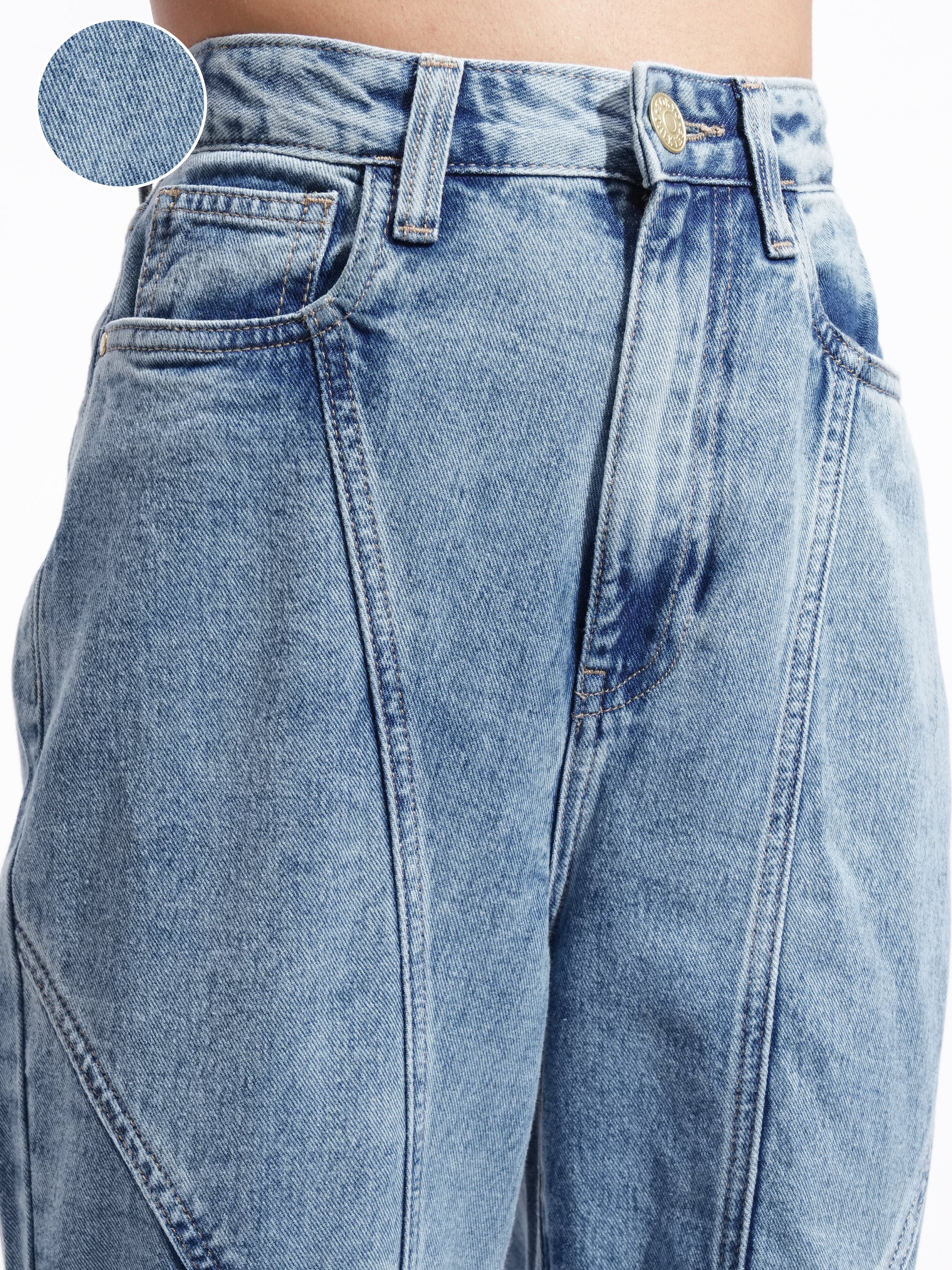 Tokyo Talkies Women Blue Relaxed Fit Stretchable Jeans - Blue - Image 5