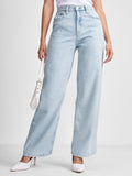 Tokyo Talkies Women Blue Straight Fit Jeans - Blue - Image 1