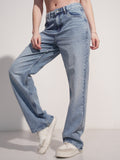 Tokyo Talkies Women Blue Dad Fit Jeans - Blue - Image 1