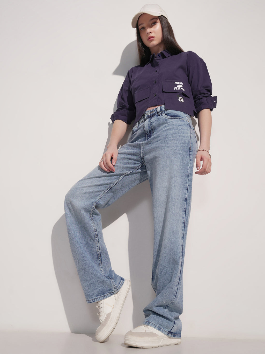 Tokyo Talkies Women Blue Dad Fit Jeans - Blue - Image 2