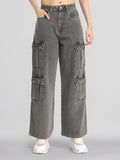 Street By Tokyo Talkies Women Grey Dad Fit Stretchable Jeans - Grey - Image 1
