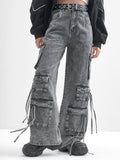 Tokyo Talkies Women Grey Dad Fit Stretchable Jeans - Grey - Image 1