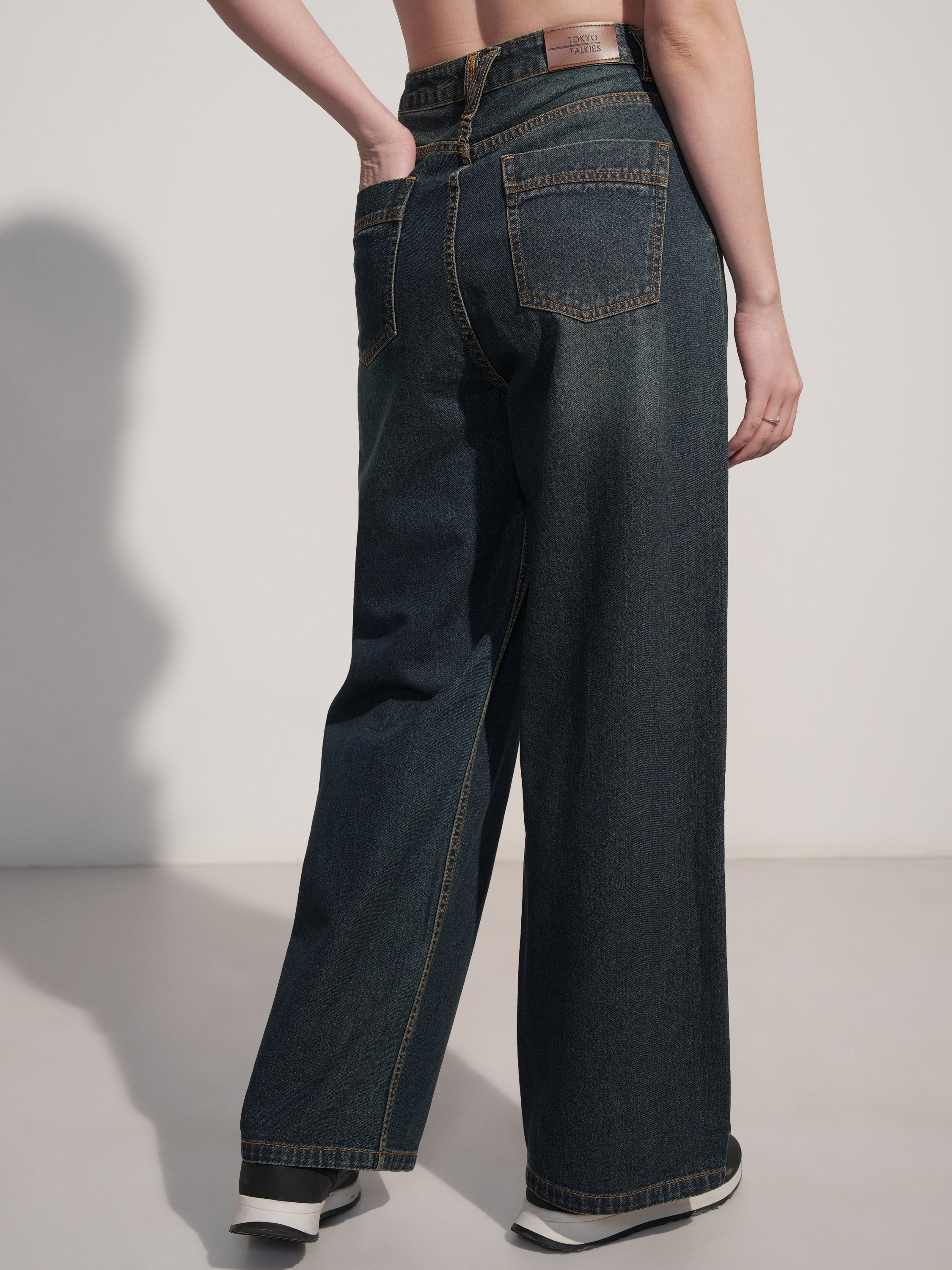 Tokyo Talkies Women Blue Straight Fit Jeans - Blue - Image 3