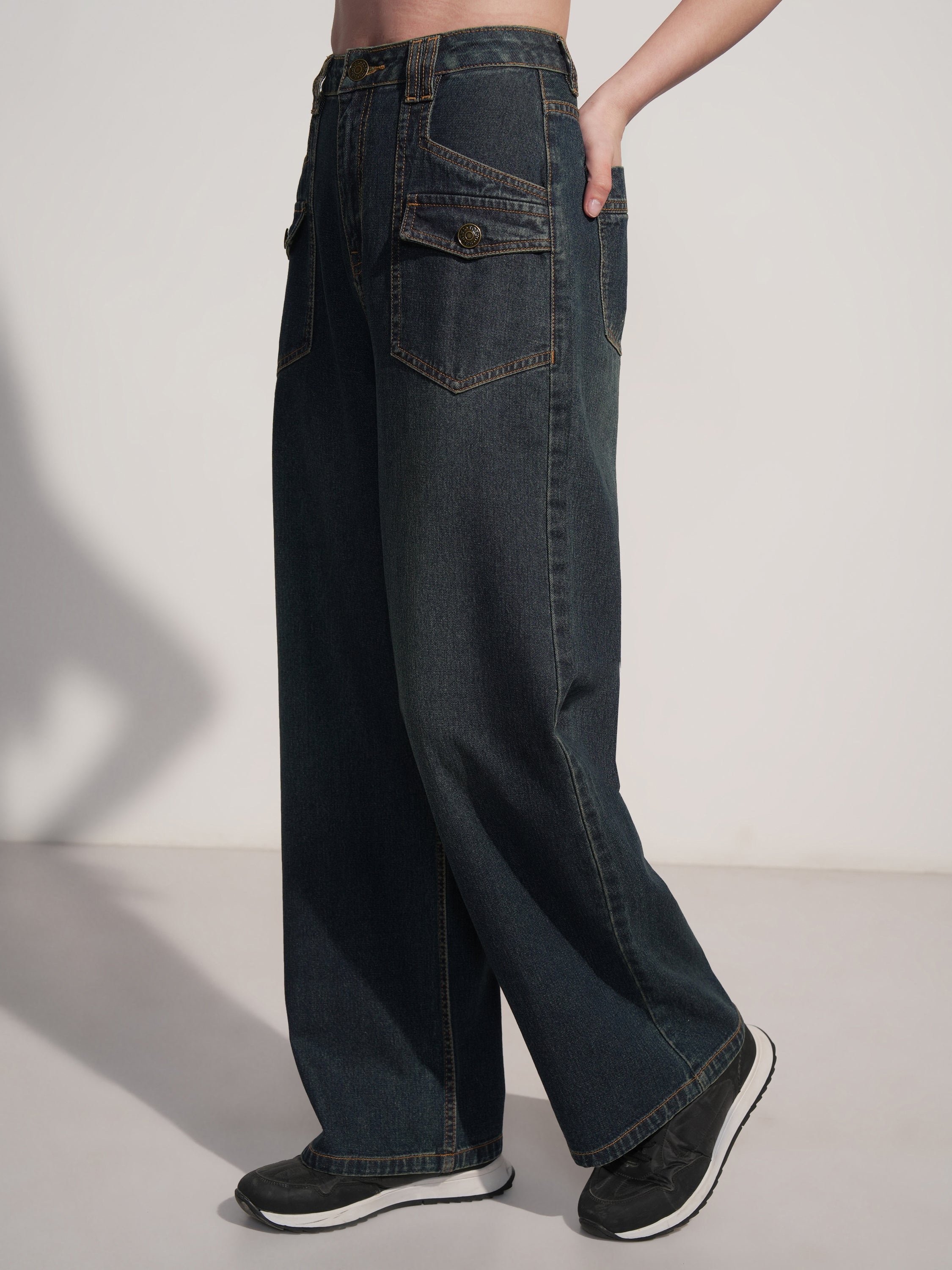 Tokyo Talkies Women Blue Straight Fit Jeans - Blue - Image 4
