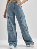 Street By Tokyo Talkies Women Blue Straight Fit Jeans - Blue - Image 1
